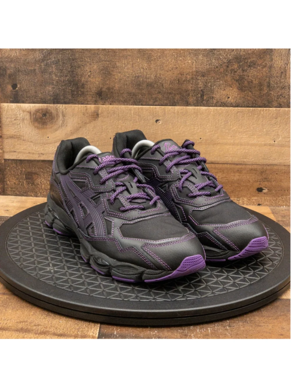 ASICS X NEEDLES GEL NYC BLACK PURPLE 1201B008-001 MENS RUNNING SHOES SIZE 9
